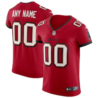 mens nike red tampa bay buccaneers vapor elite custom jersey